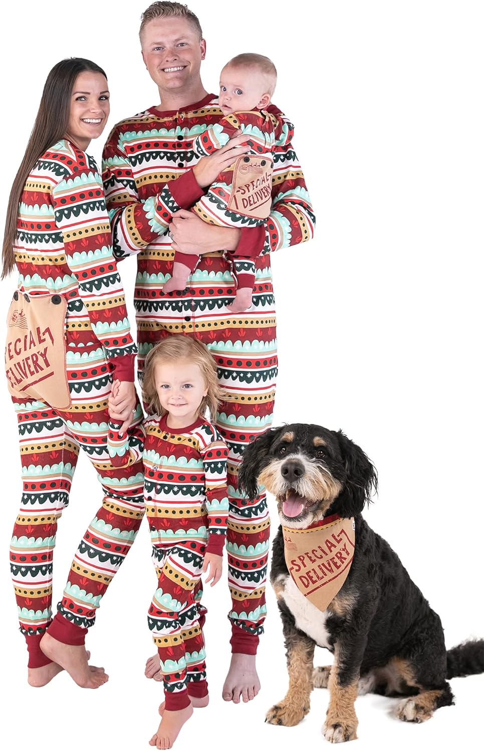 Cozy One-Piece Flapjack Pajamas for Family and Pets