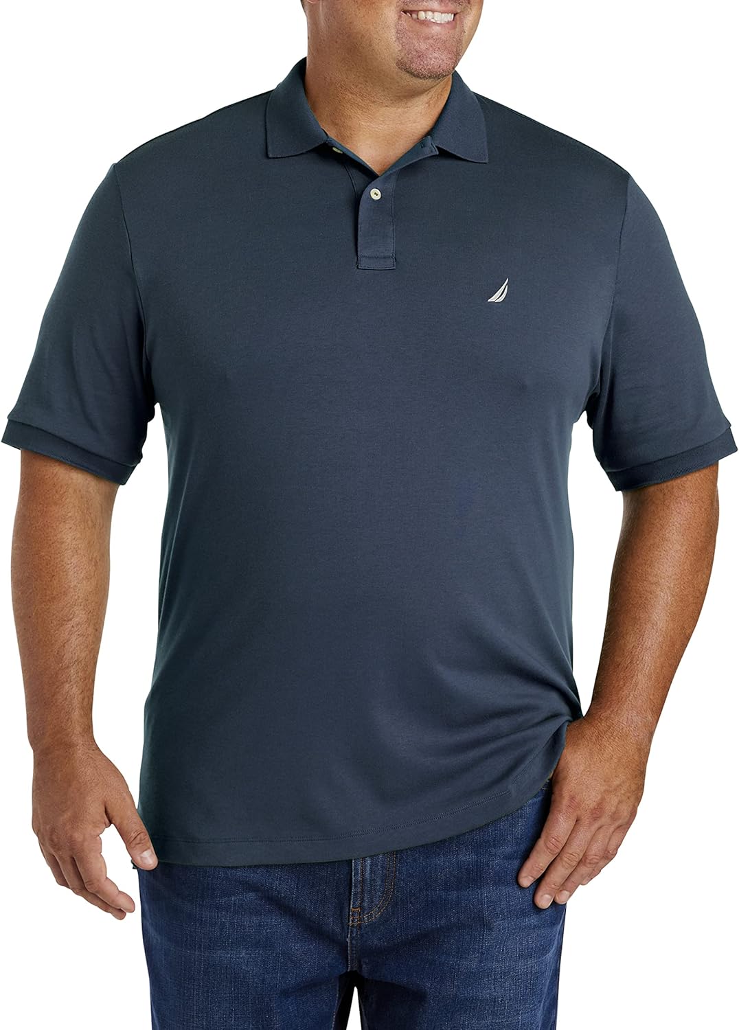 Nautica Men's Performance Pique Polo Shirt for Comfort and Style