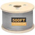 Thickened 3/16 in Stainless Steel Cable 500ft - Heavy Duty Wire Rope