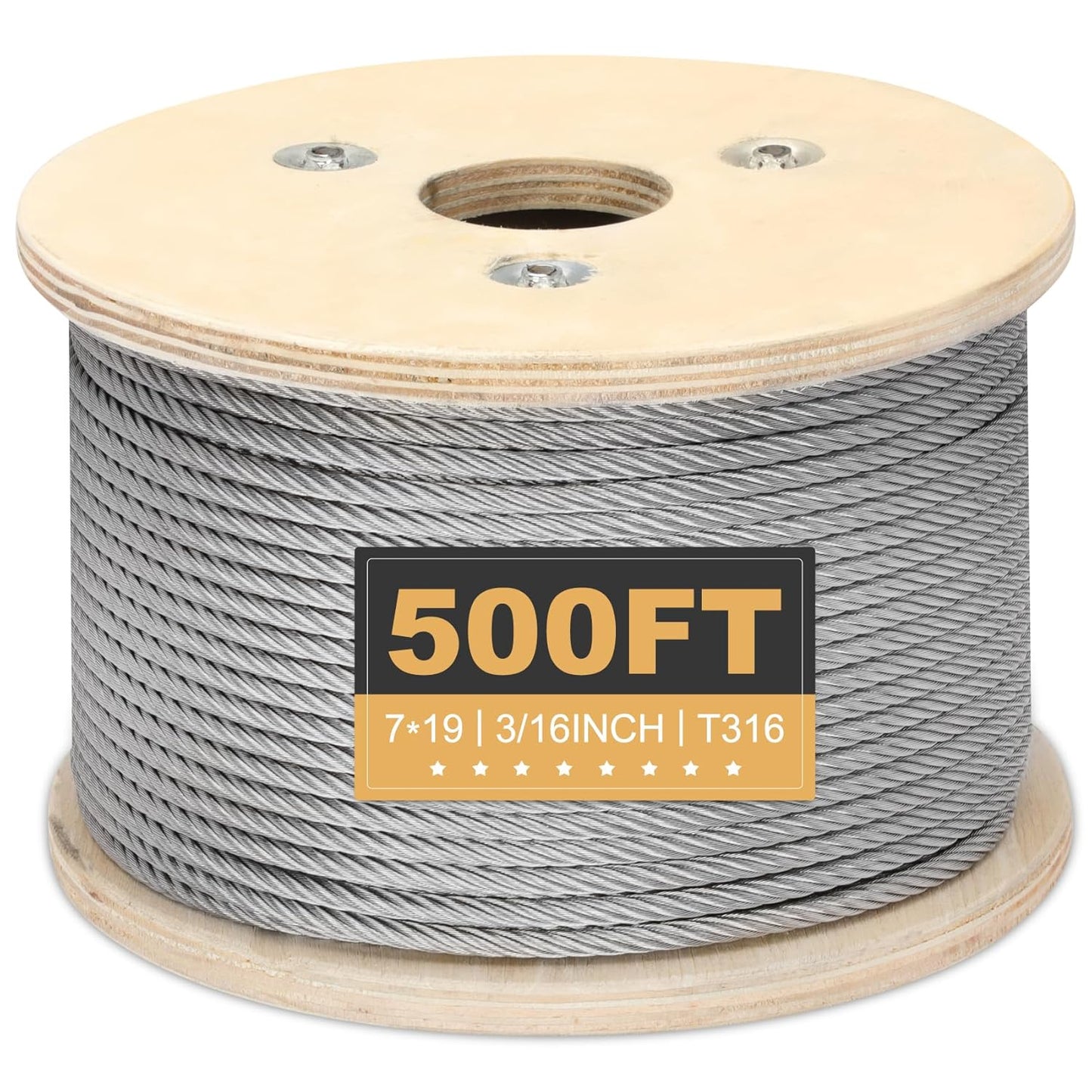 Thickened 3/16 Stainless Steel Cable for Heavy Duty Use