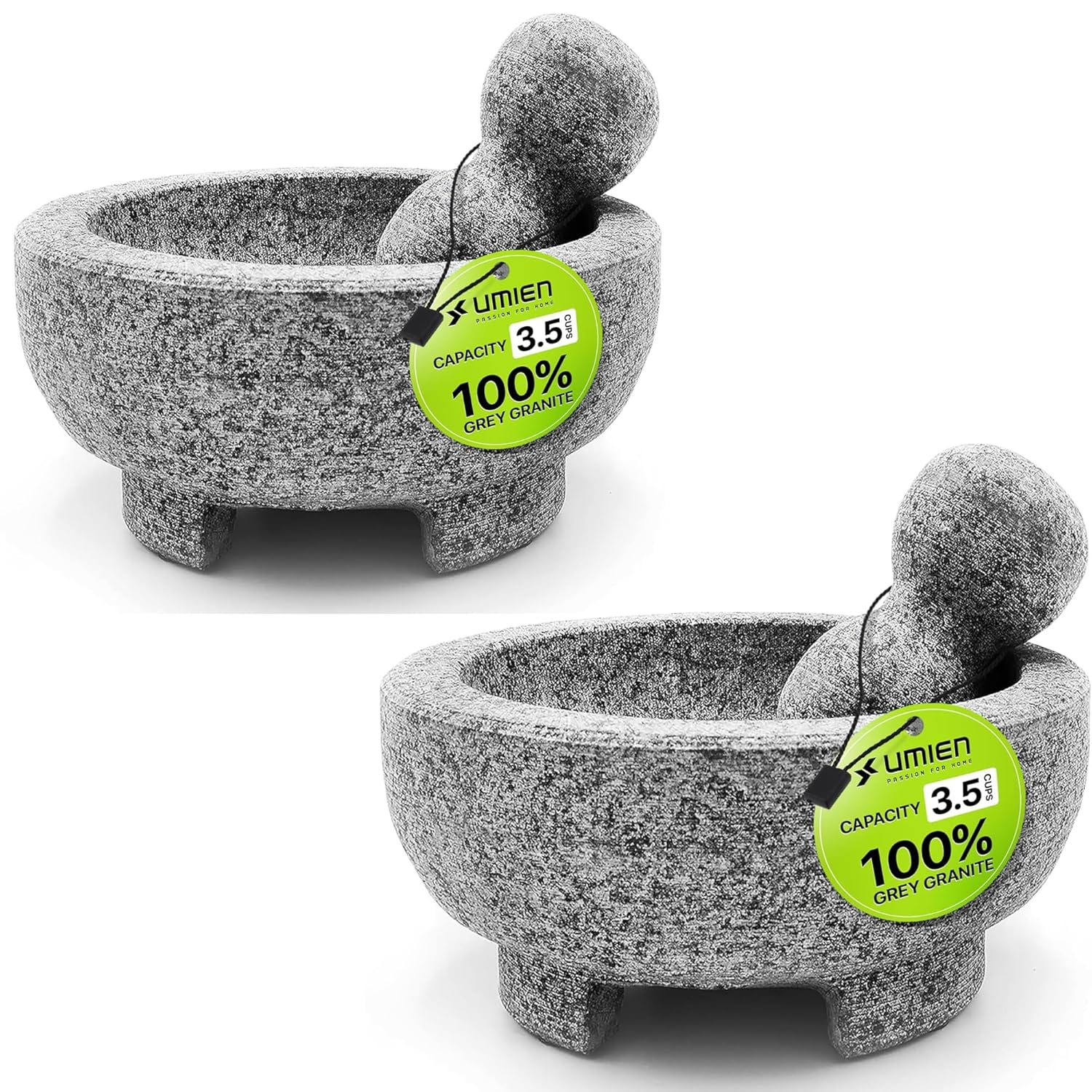Granite Mortar and Pestle Set for Guacamole and Spices