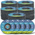 50 Pack 4 1/2ft Flap Discs T27 120 Grit Zirconia - Heavy Duty