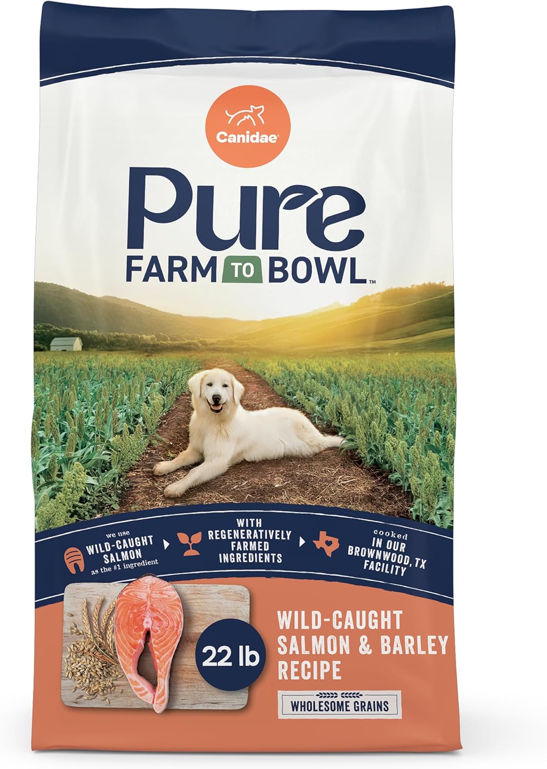 CANIDAE Pure Farm to Bowl Wild-Caught Salmon & Barley Dog Food