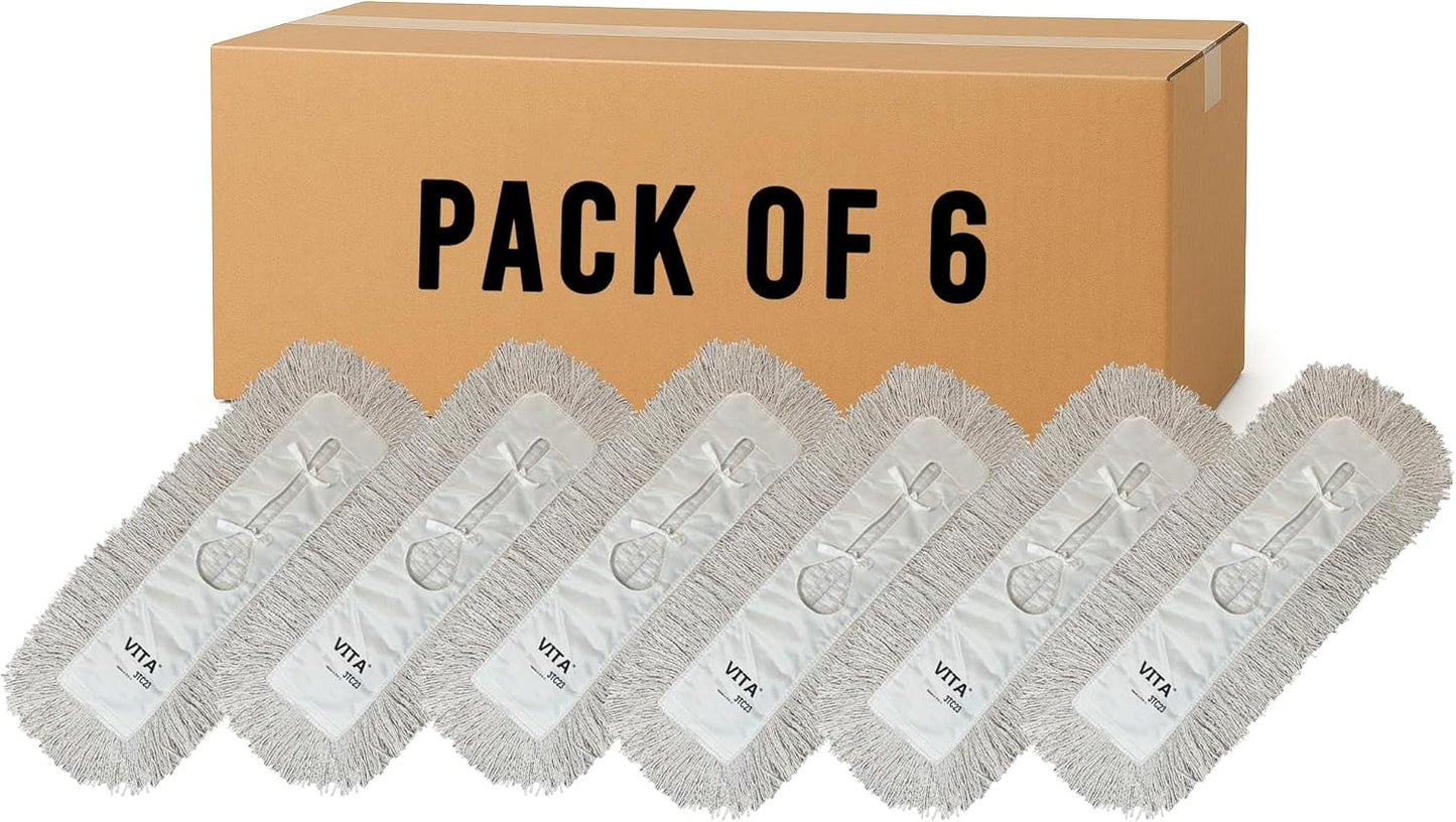 Heavy-Duty Industrial Closed-Loop Dust Mops - 6 Pack of 24 in