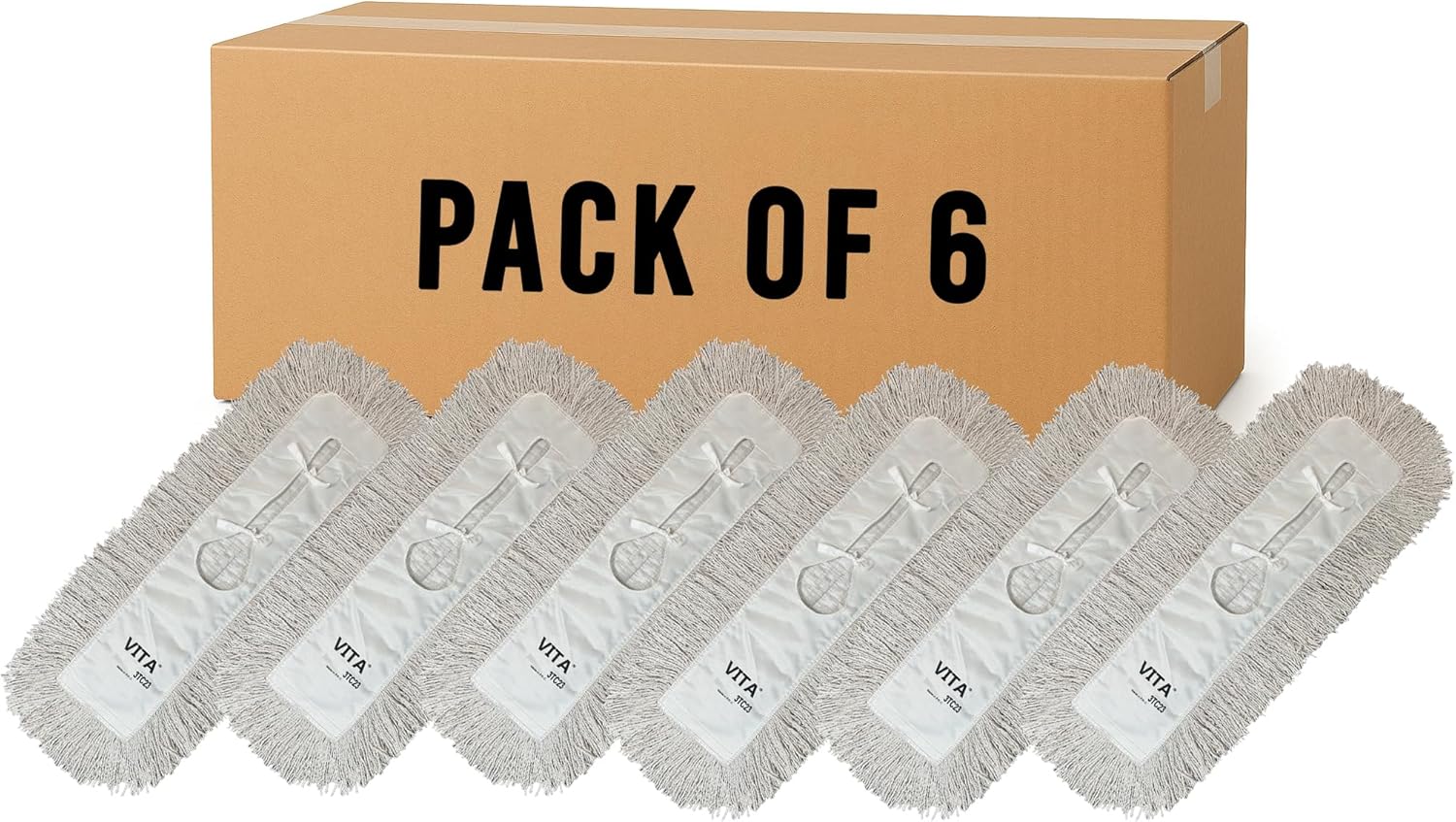 Heavy-Duty Industrial Closed-Loop Dust Mops - 6 Pack of 24 in
