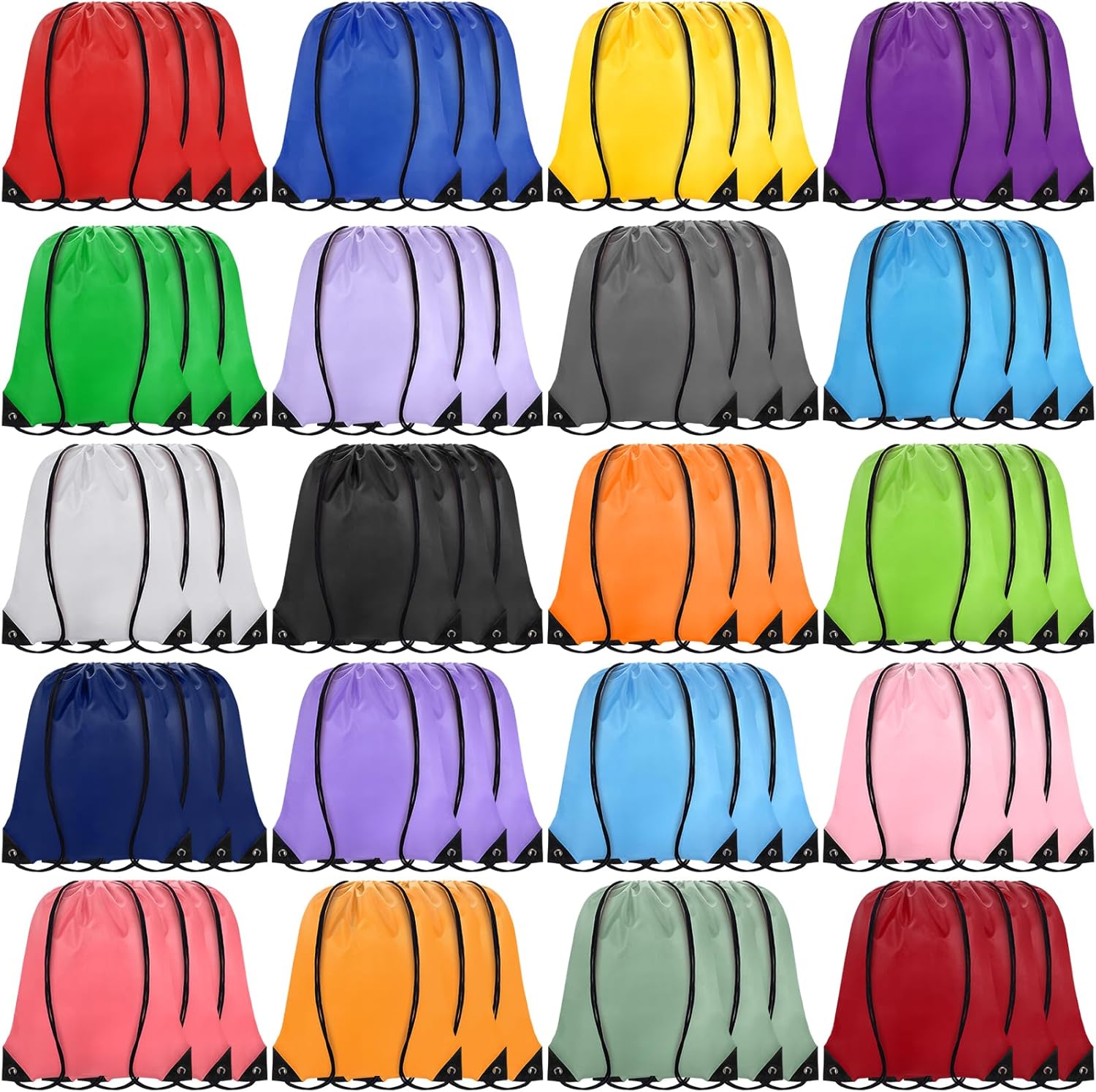Drawstring Backpack Bulk 60 PCS for Sports, Travel, and Fun