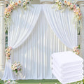 20ft x 10ft White Backdrop Curtains for Party Background - Wrinkle
