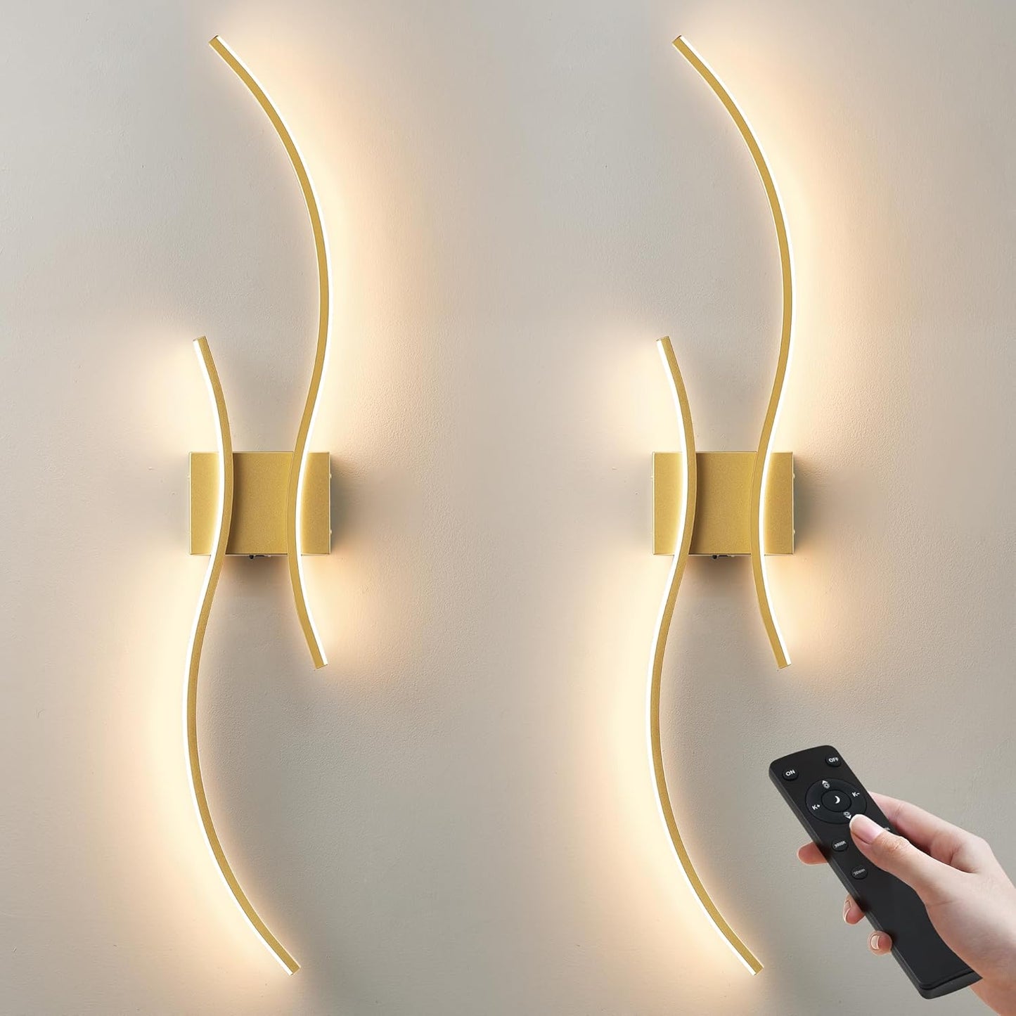 Battery Operated Wall Sconces with Remote Control for Home