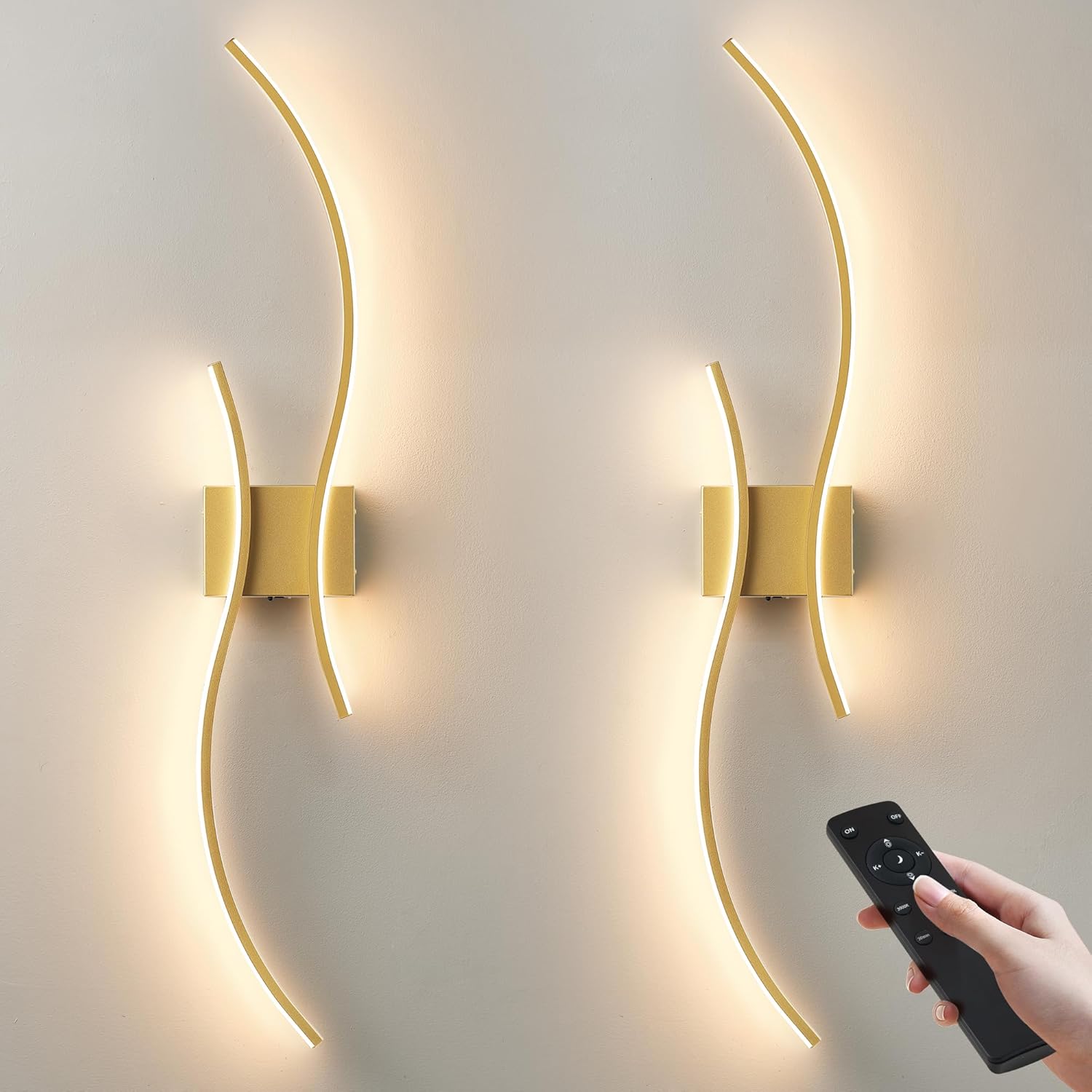 Battery Operated Wall Sconces with Remote Control for Home