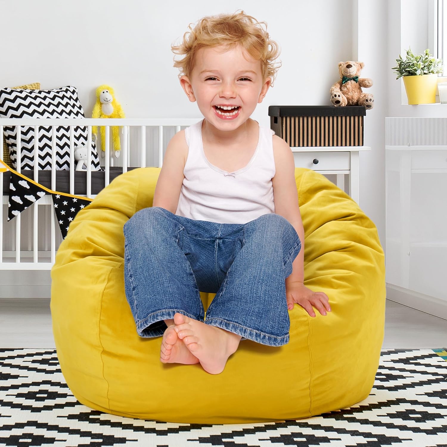 Hobestluk Bean Bag Chairs for Kids - Comfy & Washable Design