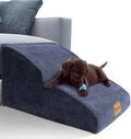 High Density Extended Foam Dog Ramp & Steps 2-Tier - Safer Climb