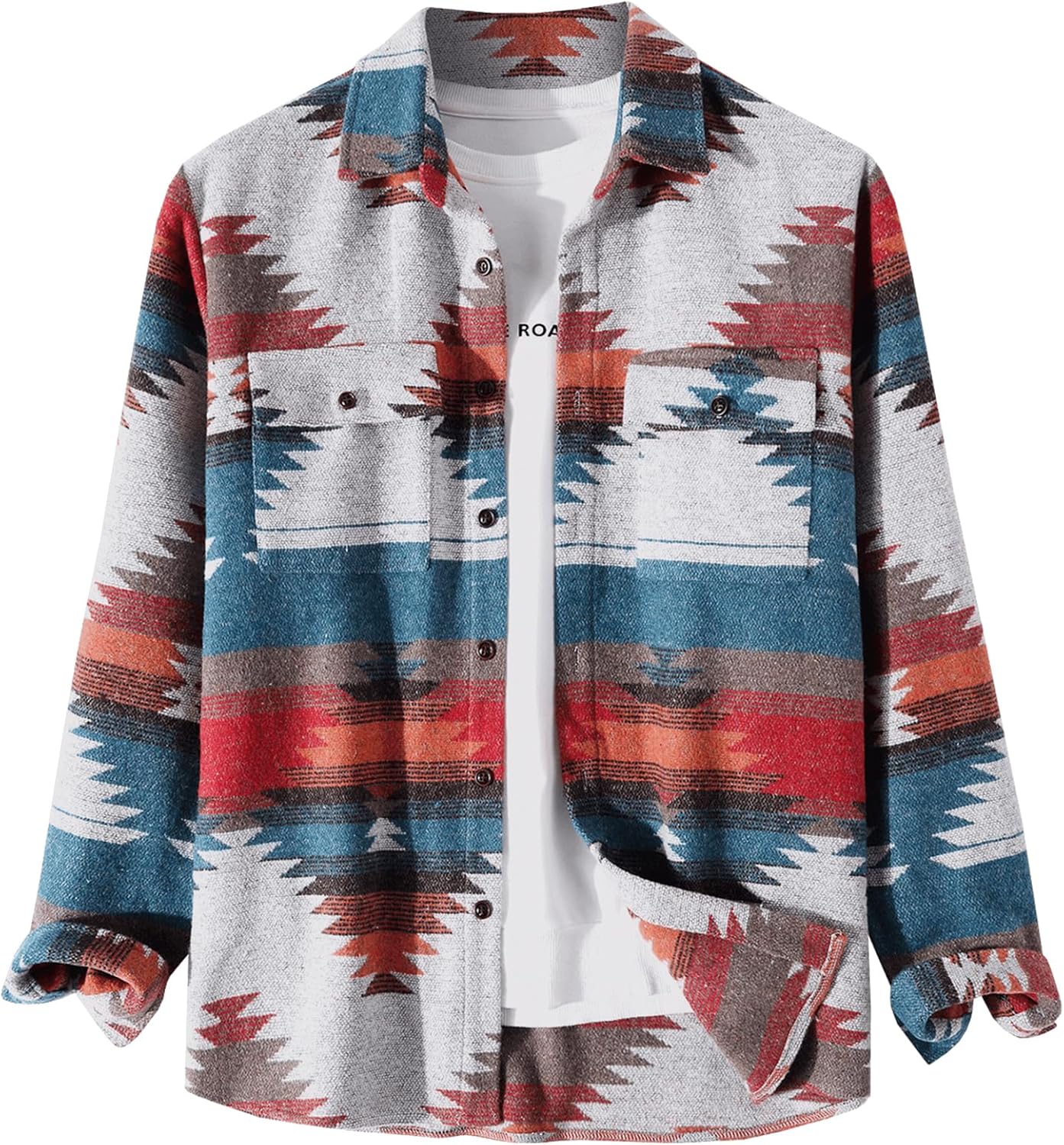 ZAFUL Mens Plaid Shirt - Classic Flannel Button Down Jacket