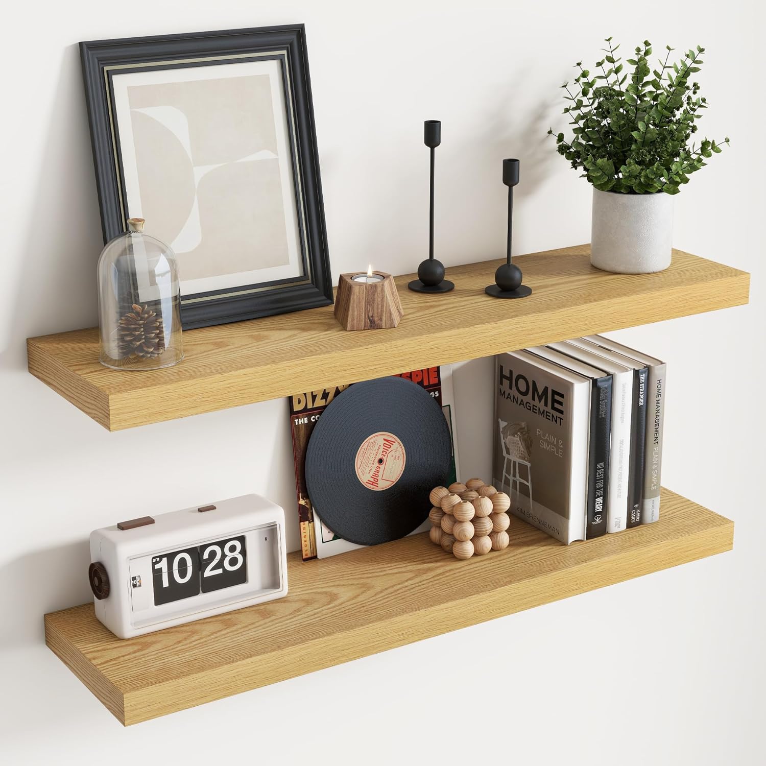 Floating Shelves for Wall with Invisible Brackets for Storage