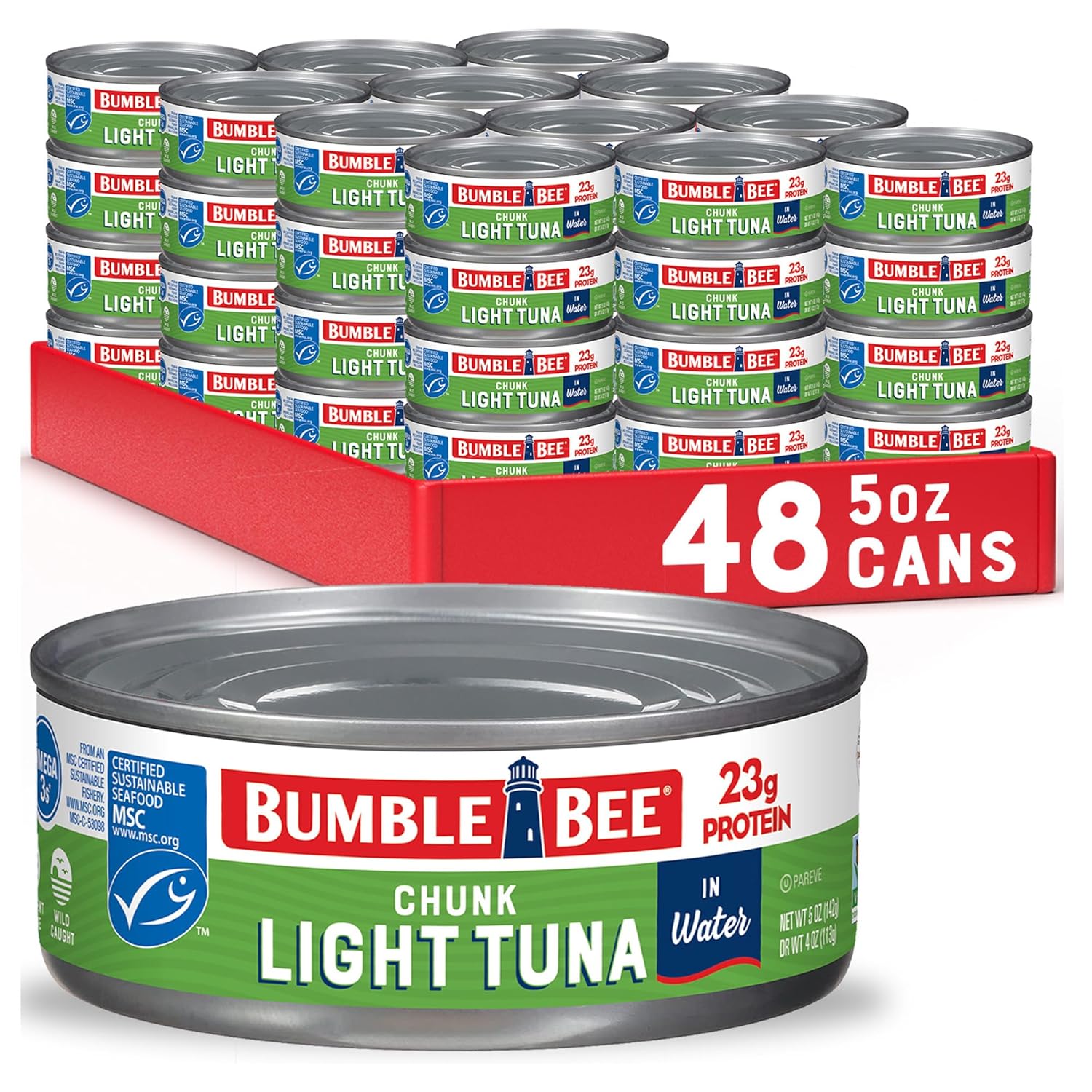 Bumble Bee Chunk Light Tuna In Water - Wild Caught Skipjack Tuna