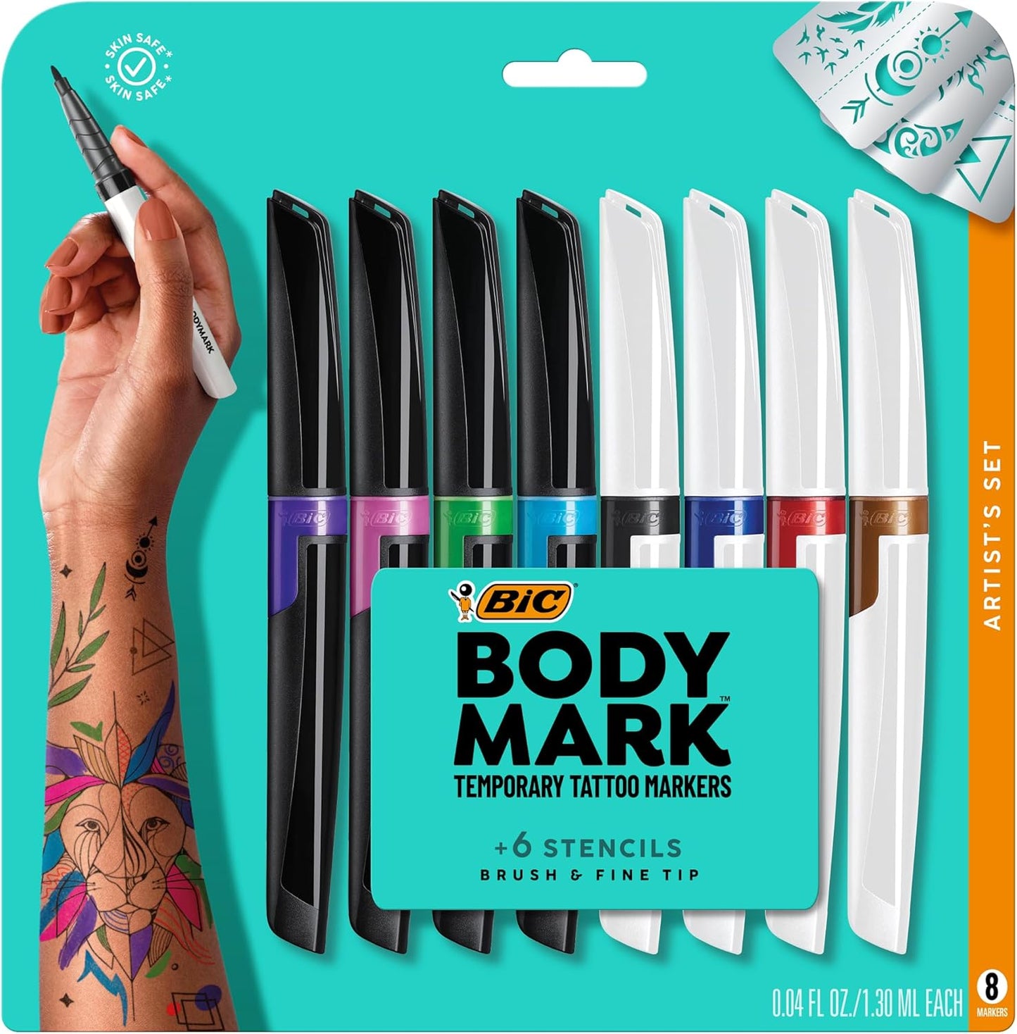 BIC BodyMark Temporary Tattoo Markers for Creative Skin Art