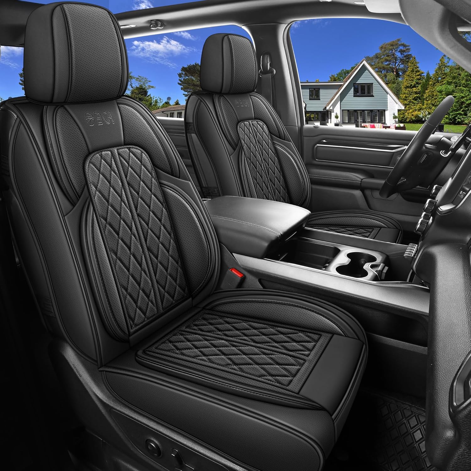 Custom Fit Faux Leather Car Seat Cover for Dodge Ram 1500 2500 3500