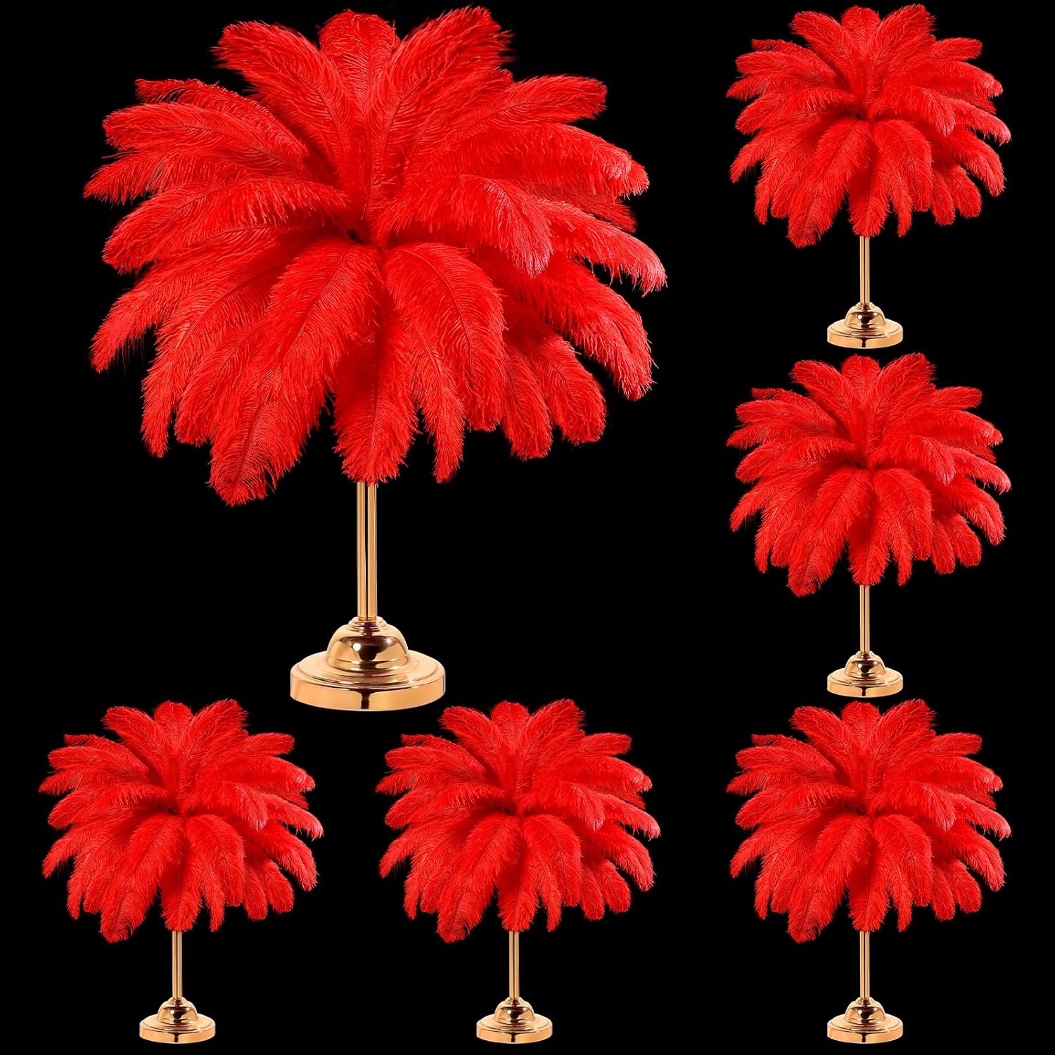 80 Pcs Large Natural Ostrich Feathers for DIY Crafts and Decor
