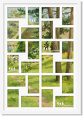 22x32 Collage Picture Frame for 24 4x6 Photos - White wall display