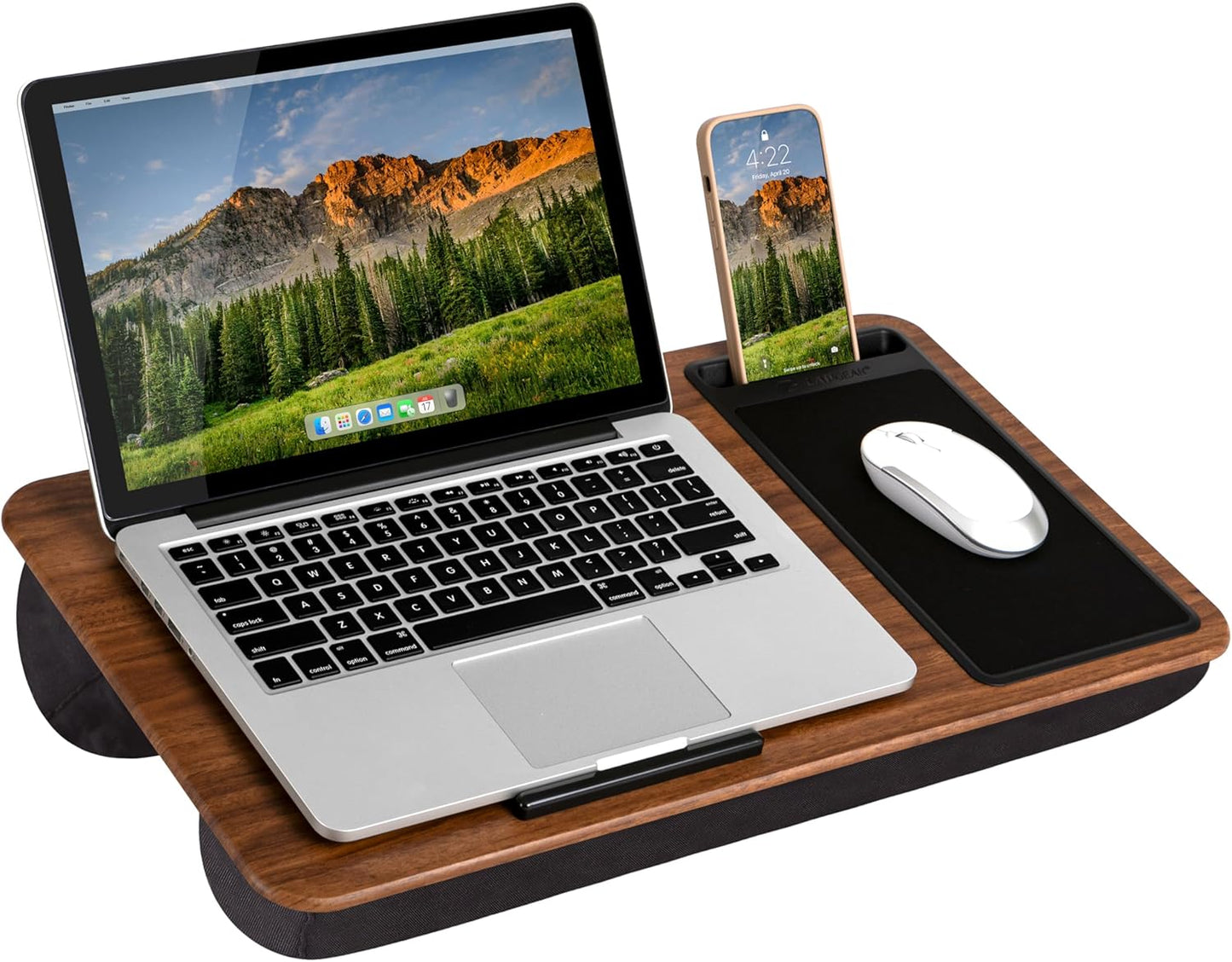 LapGear Lap Desk with 15.6 Inch Laptop Slot - Stay Organized in Style!