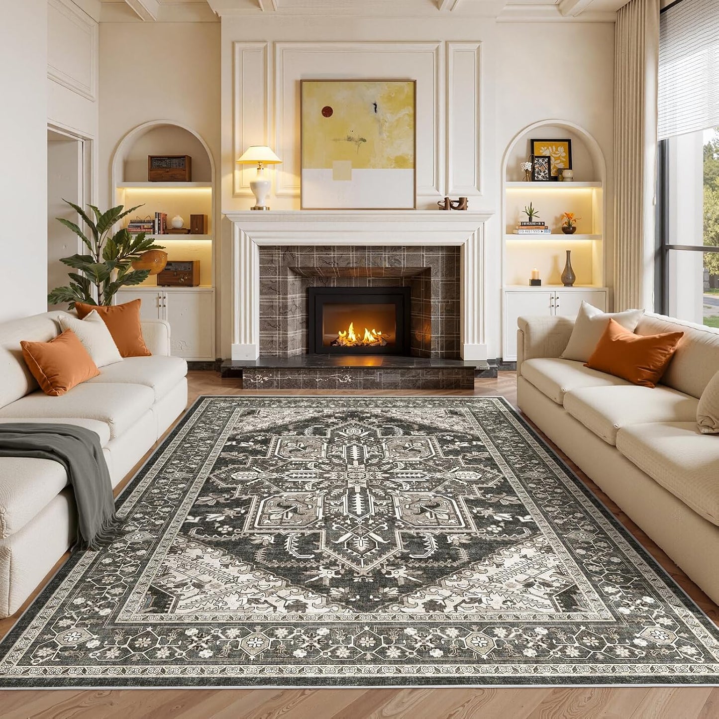 WITSHOCK Living Room Area Rugs 10x12: Soft Non-Slip Carpet