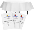 Exquisite White Vinyl Tablecloths 70 in Round - Waterproof, Reusable
