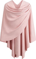 PULI Womens Large Cross Front Poncho Sweater Wrap Topper - One Size