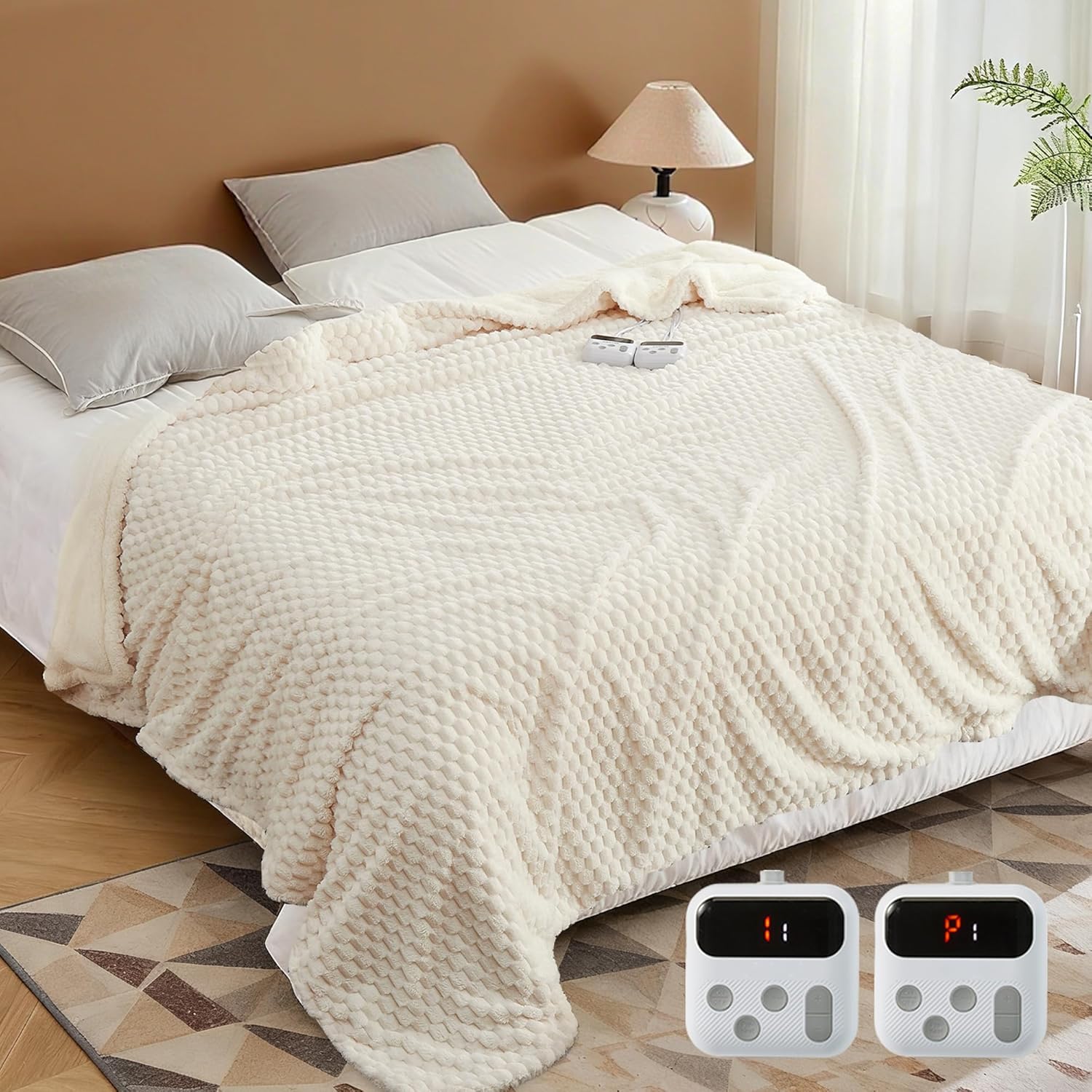 GarveeHome Heated Blanket King Size with Dual Control & Soft Fleece