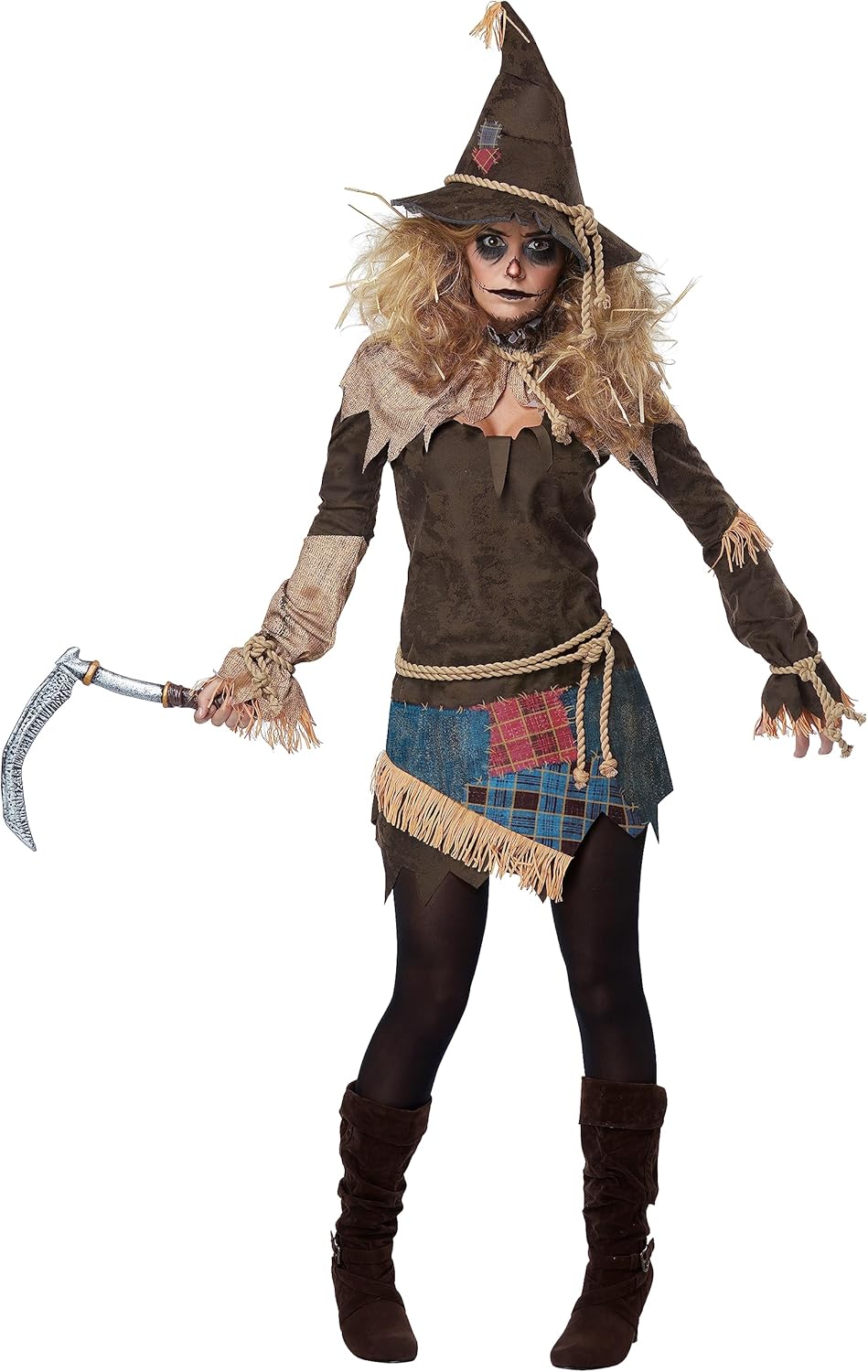 Creepy Scarecrow Womens Costume for Spooky Halloween Fun