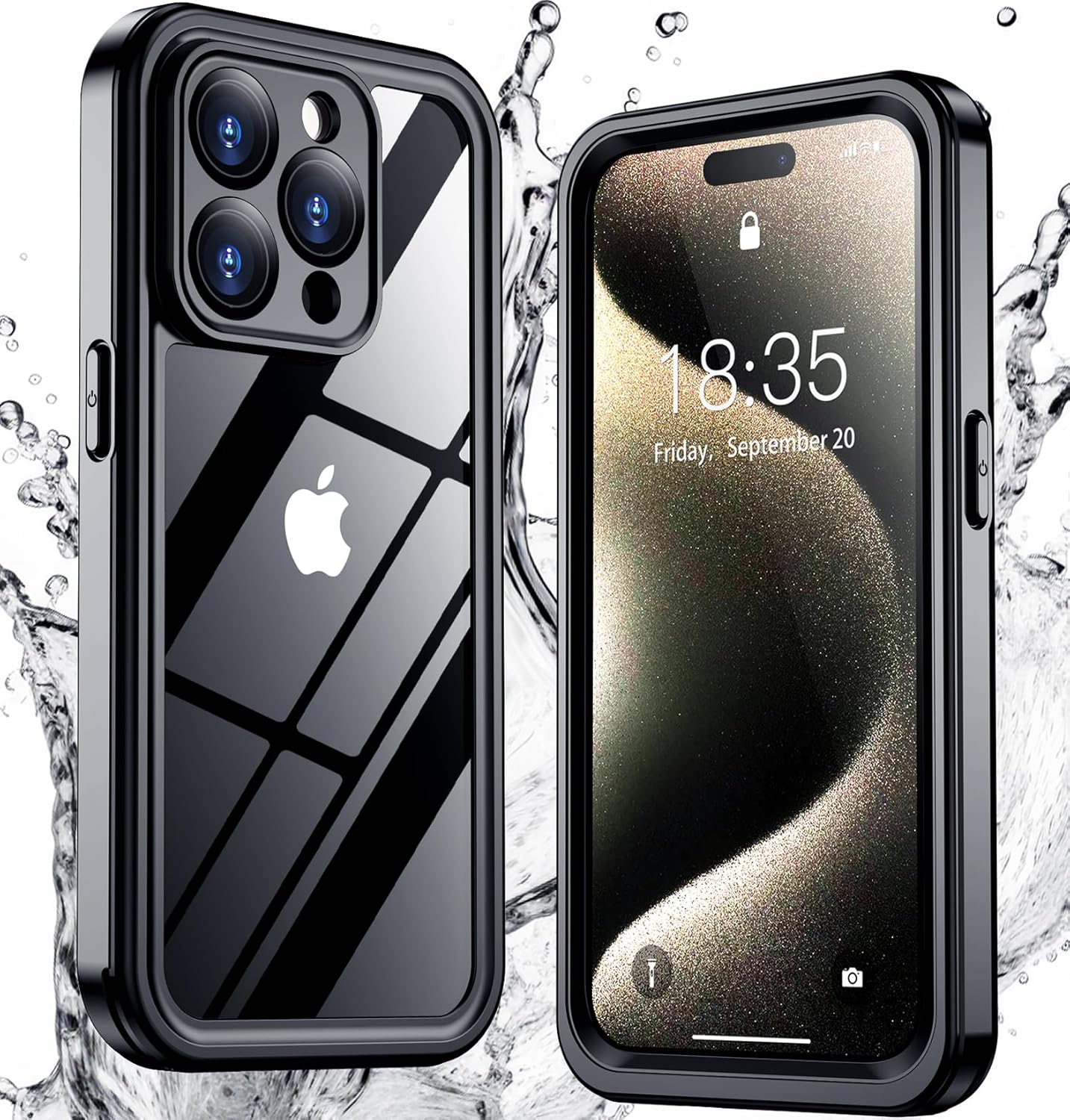 Justcool iPhone 15 Pro Max Case Waterproof & Shockproof