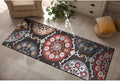 Runner Outdoor Rug 2 x 10 Brown - Non-Shedding Floral Hallway Runner