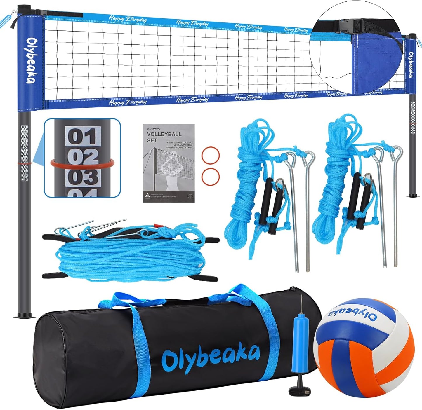 Outdoor Portable Volleyball Net Set for Backyard Fun and Play