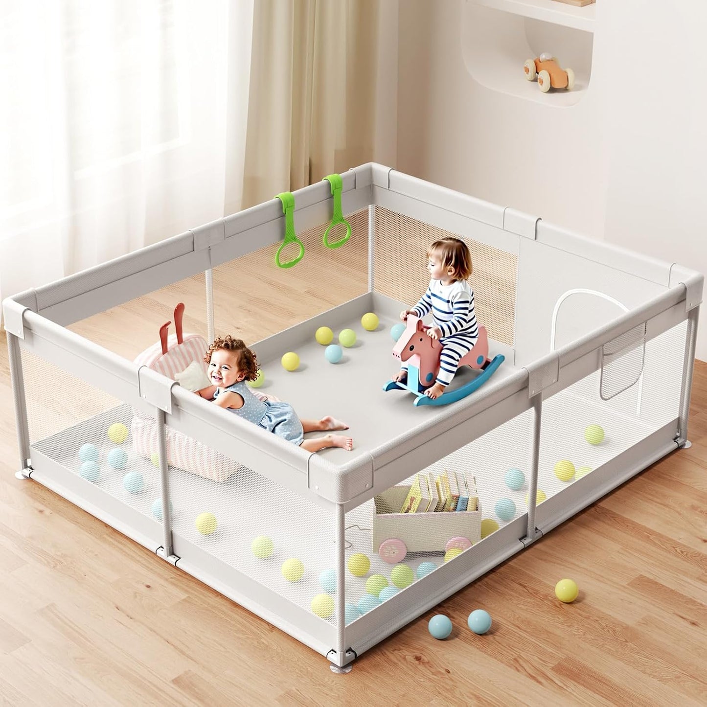ZEEBABA Extra Large Baby Playpen - Safe Play Area for Kids