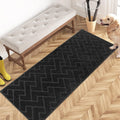 Dirt Trapping Door Mat 24 in x 59 in Black - Low Profile Entry Rug