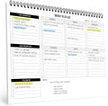 Weekly Planner To Do List Pad 8.5x11 - Undated Spiral Planner