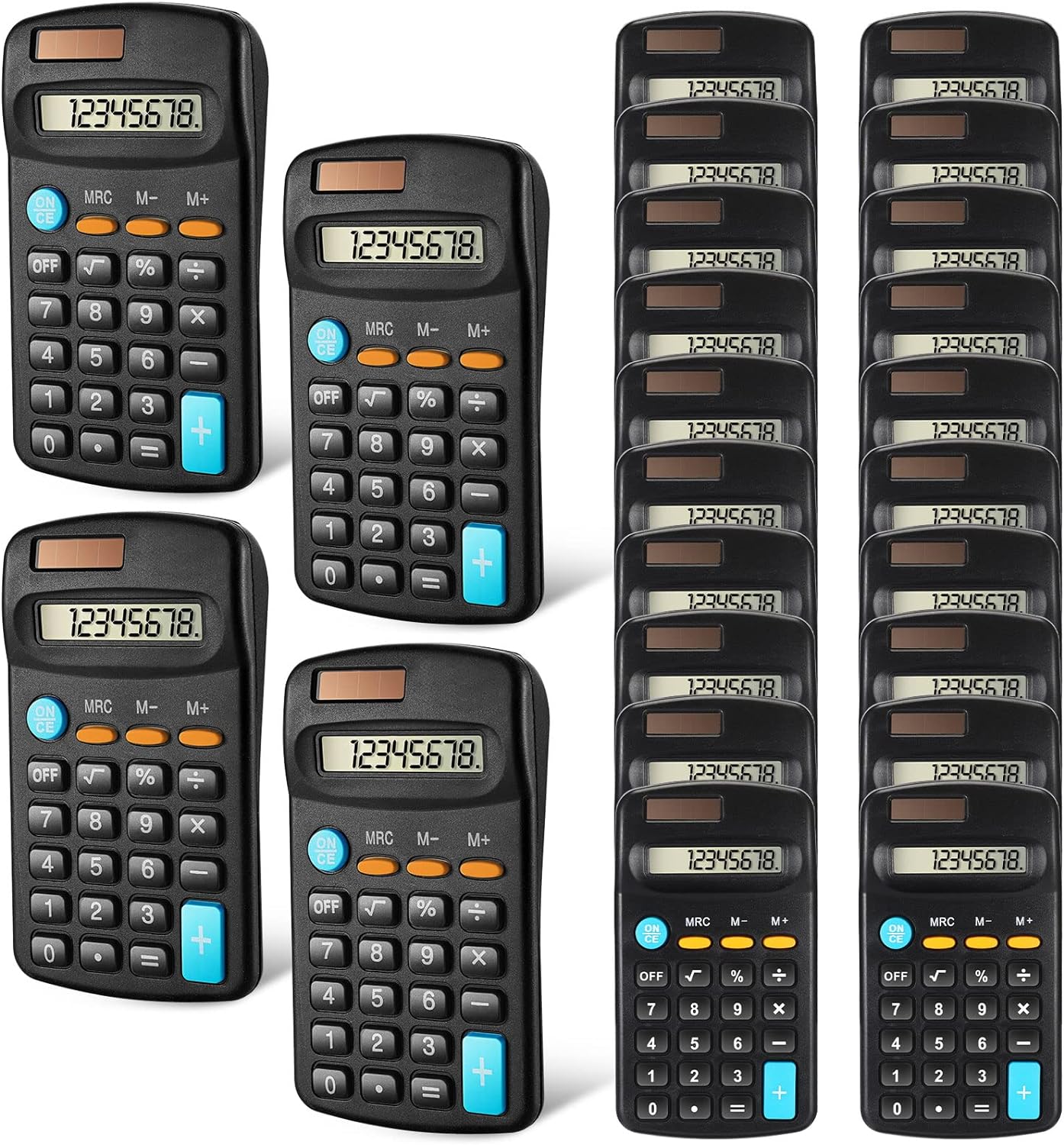 Flutesan Pocket Calculators: Dual Power, 8 Digit Display