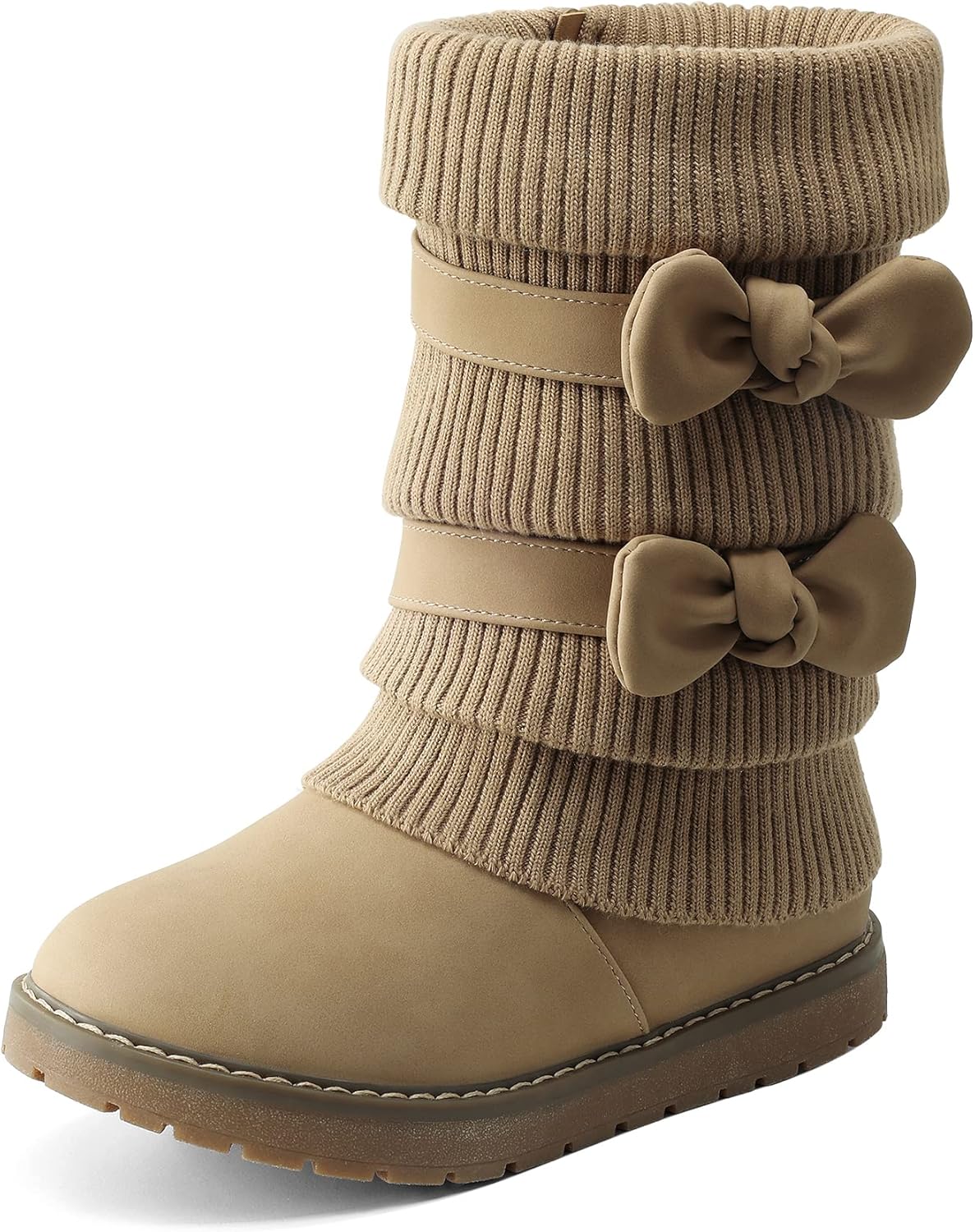 DREAM PAIRS Girl's Winter Snow Boots with Faux Fur Lining