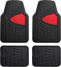 FH Group Heavy-Duty Rubber Floor Mats - Universal Fit Full Set