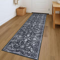 KILOCOCO Hallway Runner 2x7 Rug Runner - Thin Vintage Floral Runner