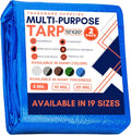 Large Waterproof Tarp 10 ft x 20 ft 2 Pack - Heavy Duty Protection