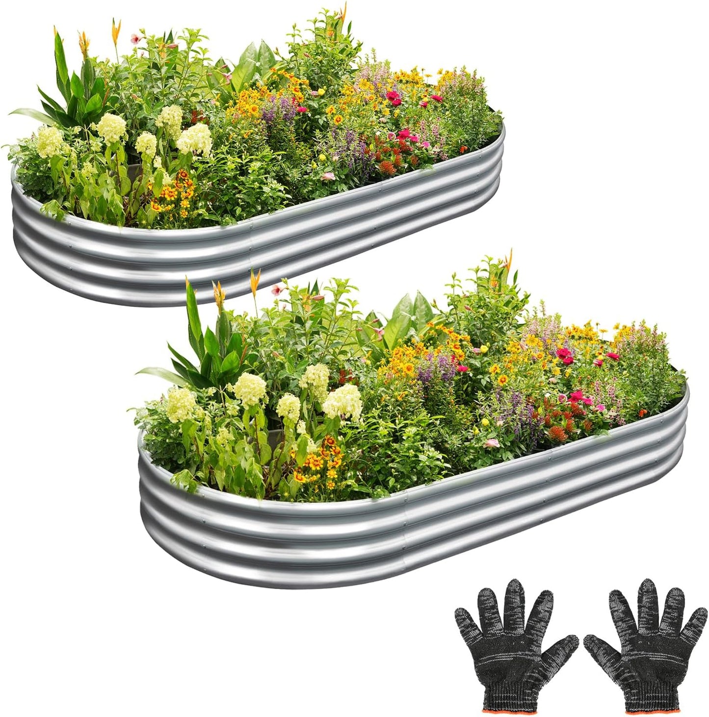 Galvanized Raised Garden Bed Kit for Vegetables and Herbs