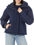 Women's Short Waisted Puffer Jacket - Warm, Lightweight Fit