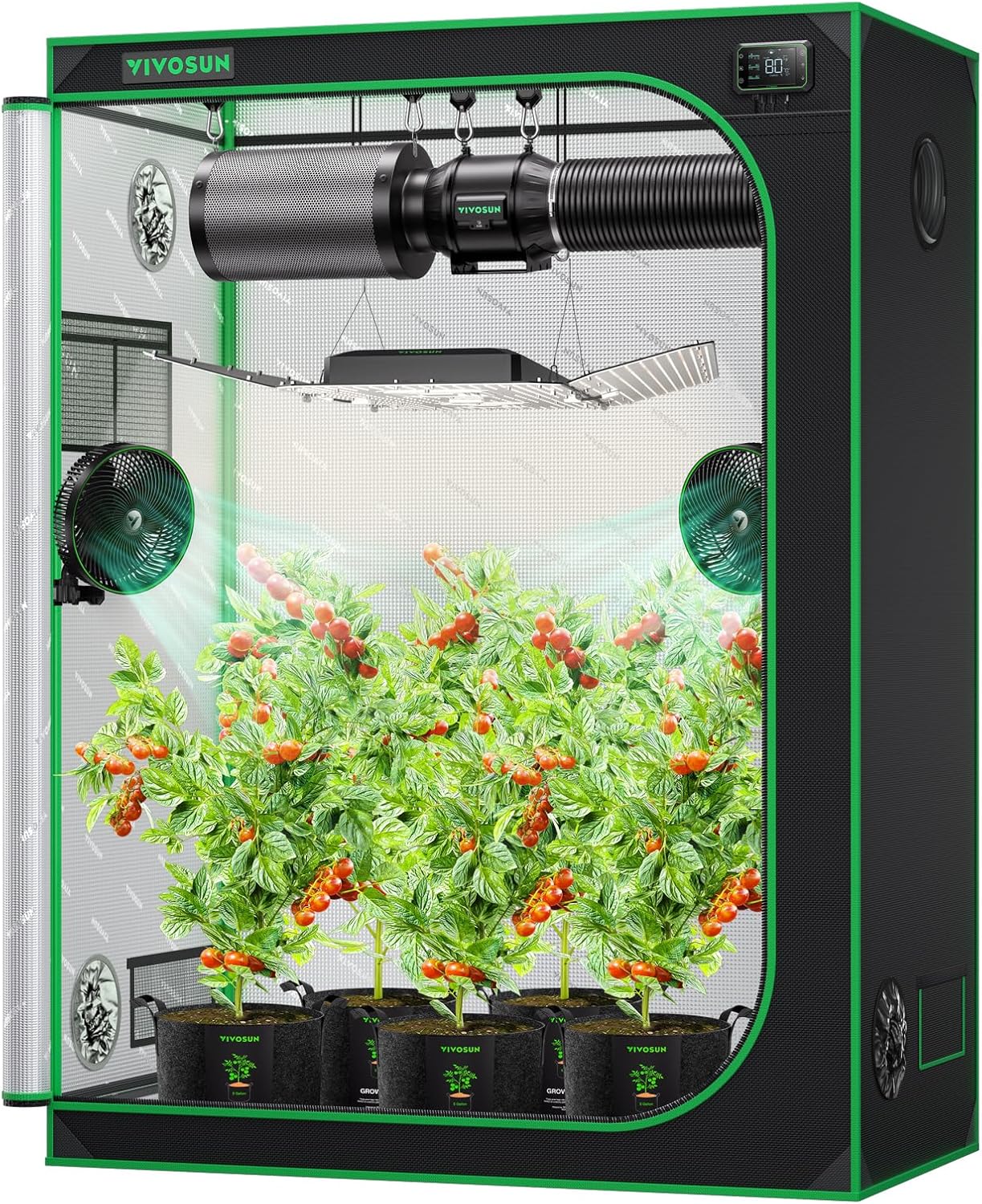 VIVOSUN Grow Tent 60x32x80 High Reflective Mylar - Hydroponics Indoor Plant