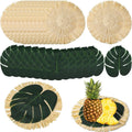 Luau Placemats and Palm Leaf Placemats 24 Pack - Tropical Table Set