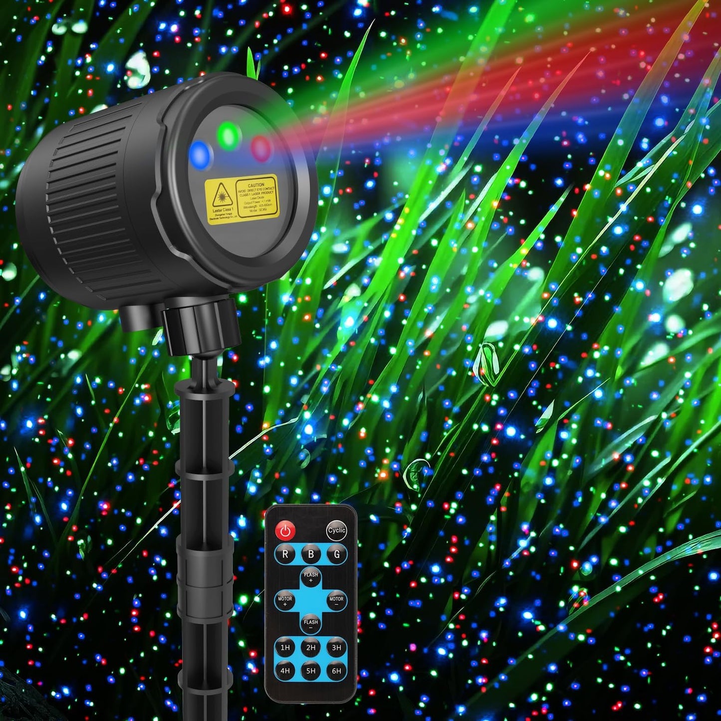 JSTPRO Christmas Laser Lights - Colorful Outdoor Brilliance!
