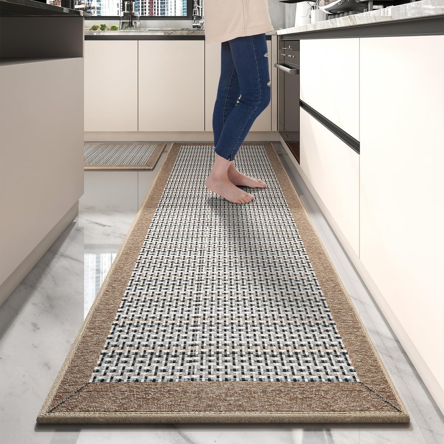 PADOOR Non Slip Kitchen Rugs Set of 2 - Extra Large Runner Mats
