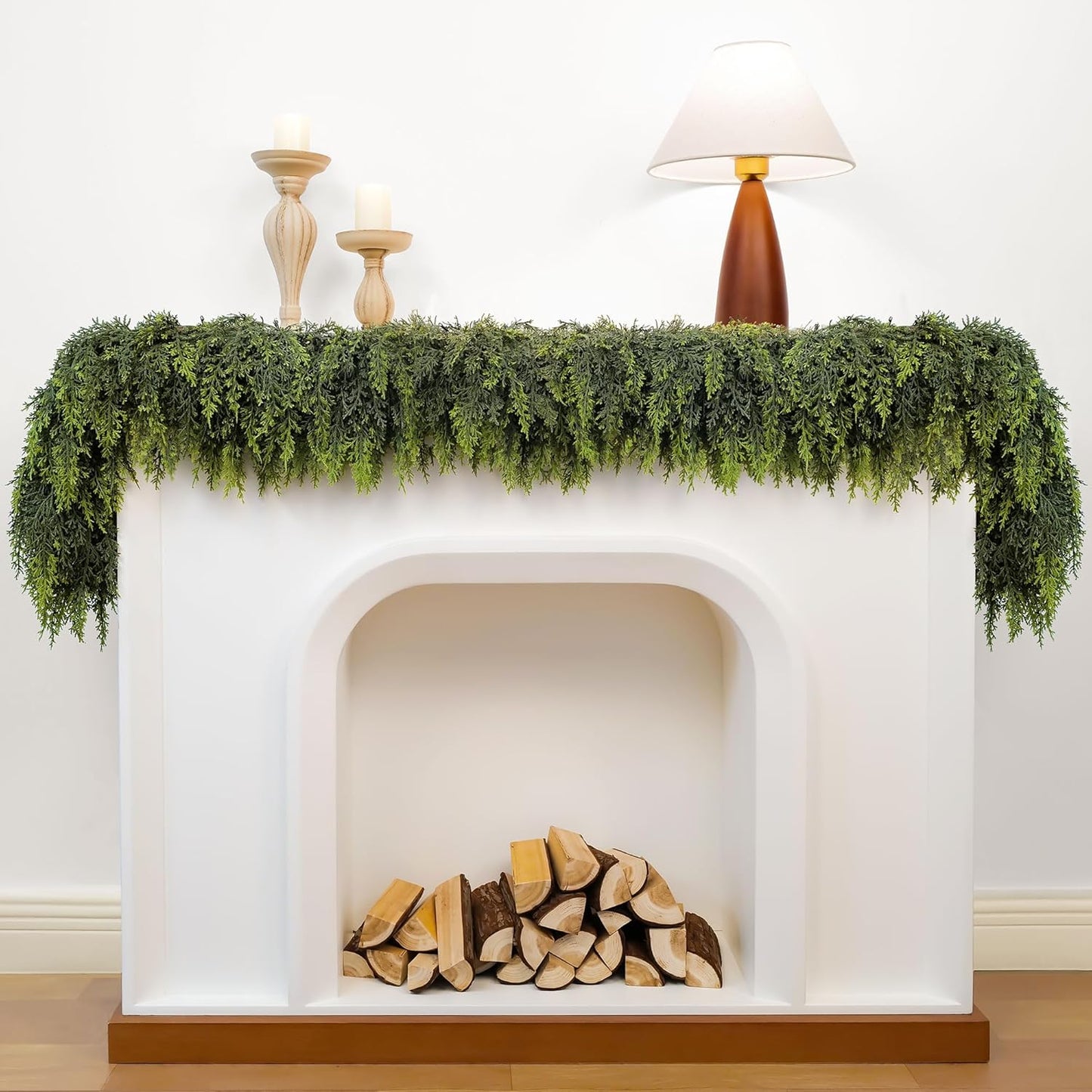 6ft Christmas Garland with Lights for Indoor Outdoor Decor