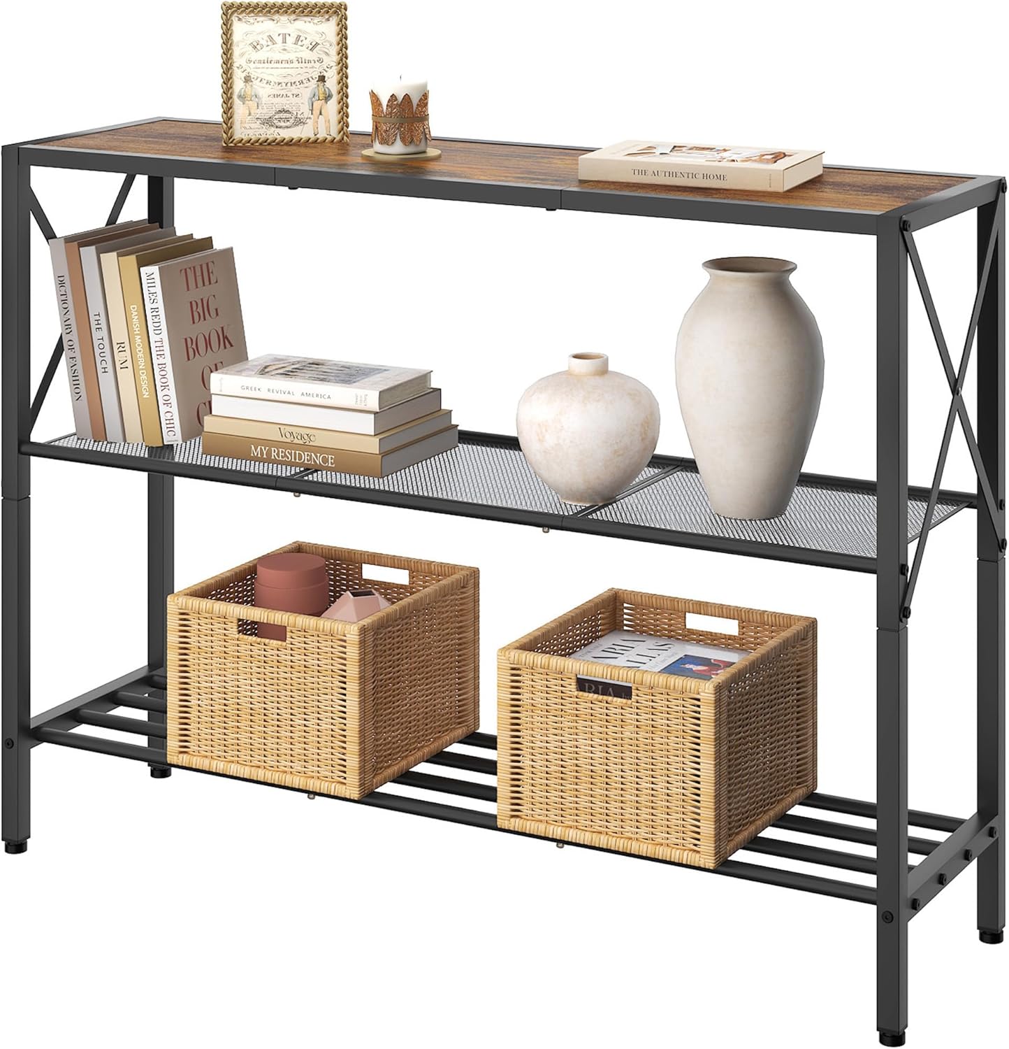 Hoctieon 3-Tier Console Table - Stylish Space-Saving Storage
