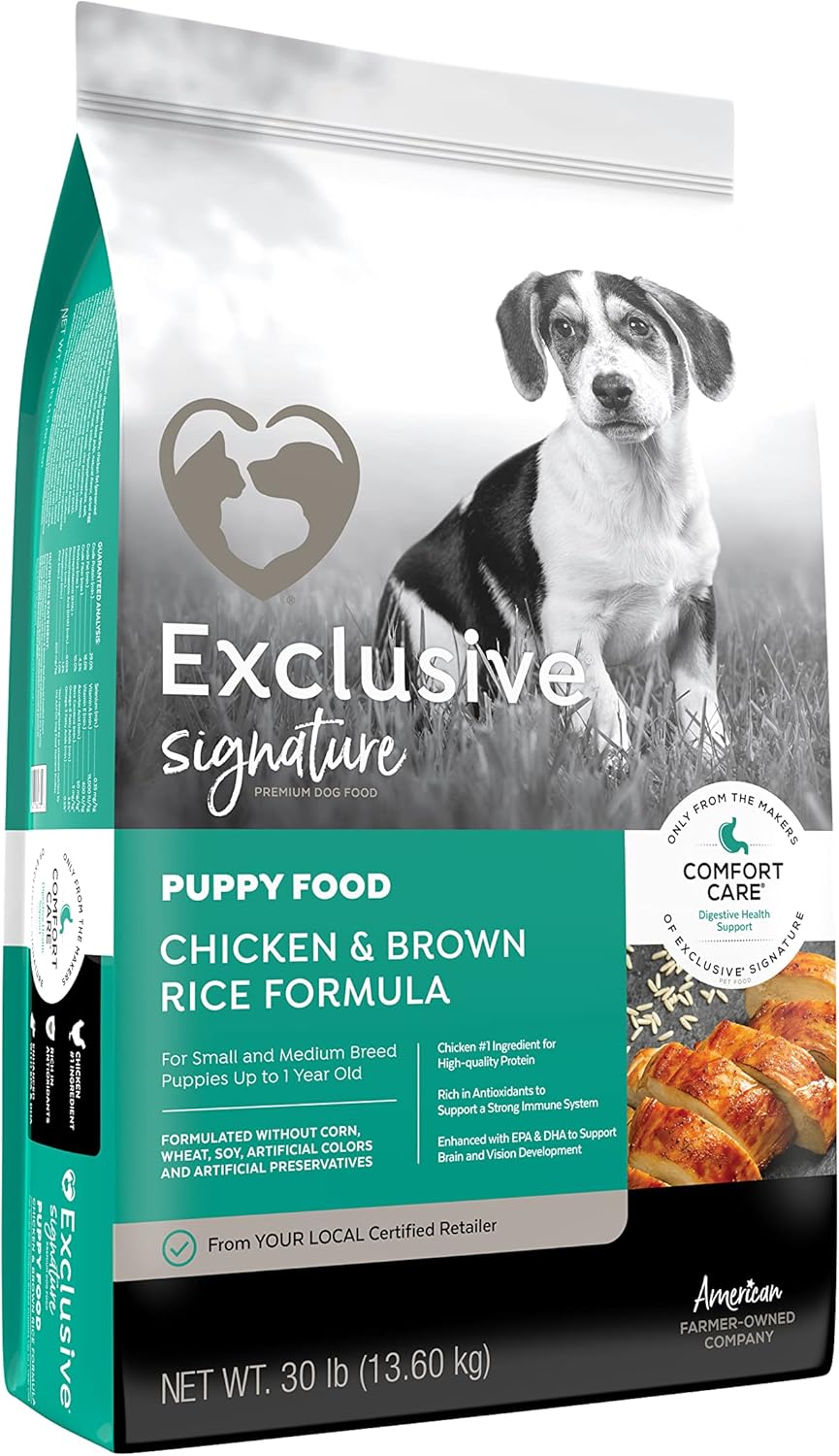 Exclusive Puppy Chicken & Brown Rice Food for Small Breeds