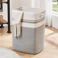 Laundry Hamper Tall Cotton Decorative Blanket Storage Basket