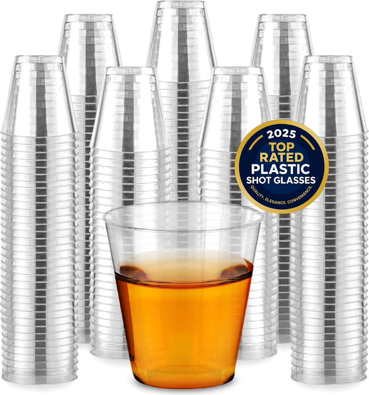 1000 Plastic Shot Glasses by Stock Your Home - Perfect for Events
